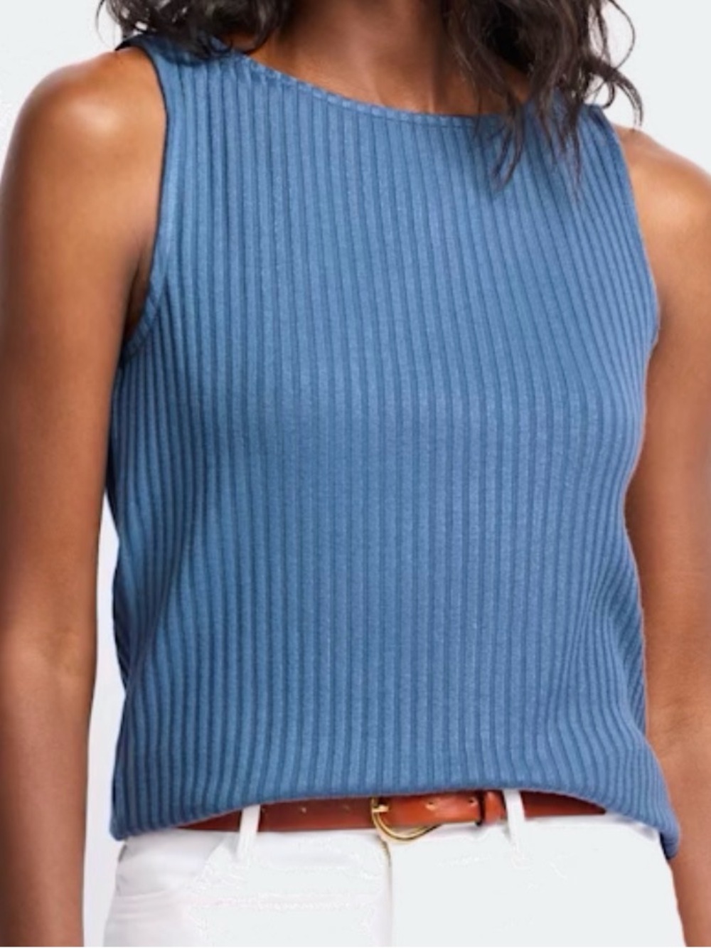 Liverpool Ribbed Tank Top - Royal Blue - Picture 3 of 3